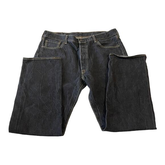 Levis 501 Mens Jeans Size 38 Original Fit Button Fly Straight Leg Inseam 31" - Picture 3 of 12